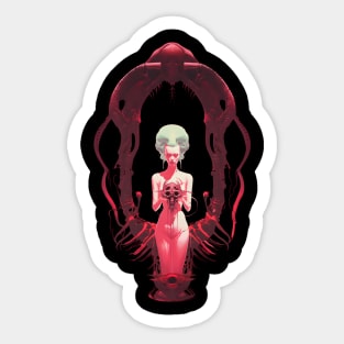 The Alien Queen of Alien Skulls Sticker